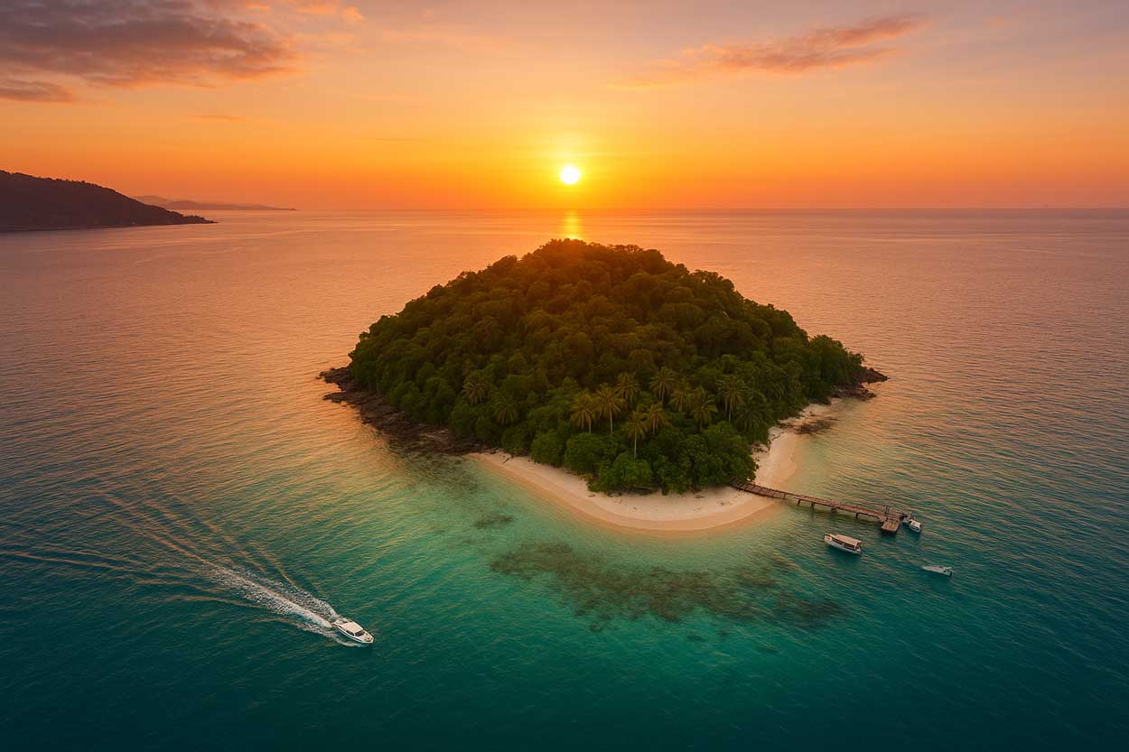 Prime beachfront land for sale in Coconut Island